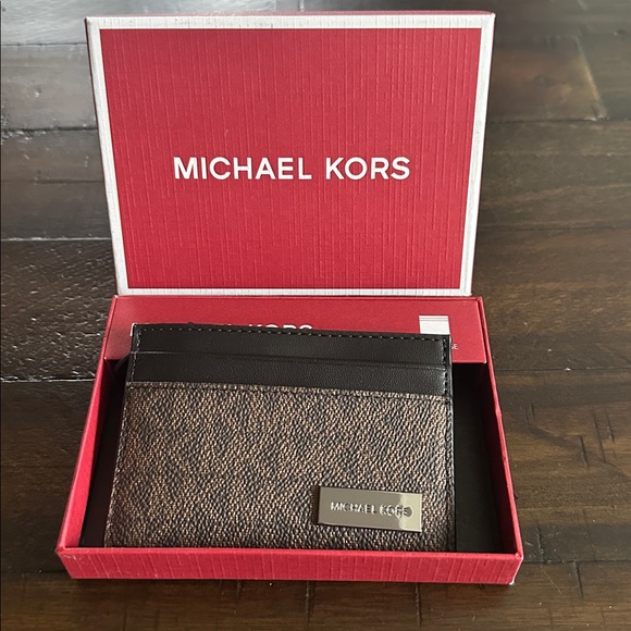 Michael Kors Other - Michael Kors Black and Brown Card Holder